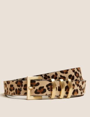 Leather Animal Effect Jean Belt | M&S AU