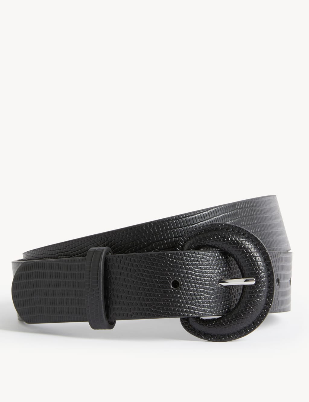 Faux Leather Lizard Effect Jeans Belt image 1