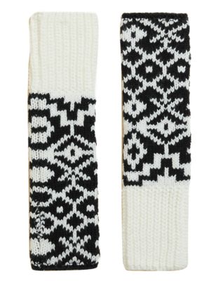 

Womens M&S Collection Knitted Handwarmer Gloves - Black Mix, Black Mix