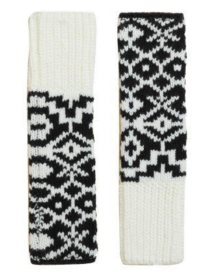 

Womens M&S Collection Strick-Handwärmer - Schwarz Melange, Schwarz Melange