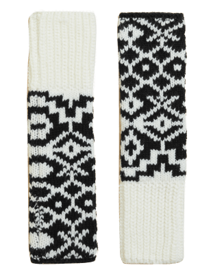 

Womens M&S Collection Knitted Handwarmer Gloves - Black Mix, Black Mix