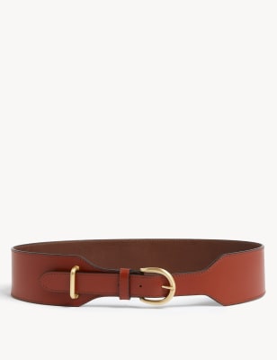 Leather Wide Waist Belt