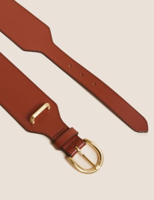 

M&S Collection Cinturón ancho de pielWomens - Tan, Tan