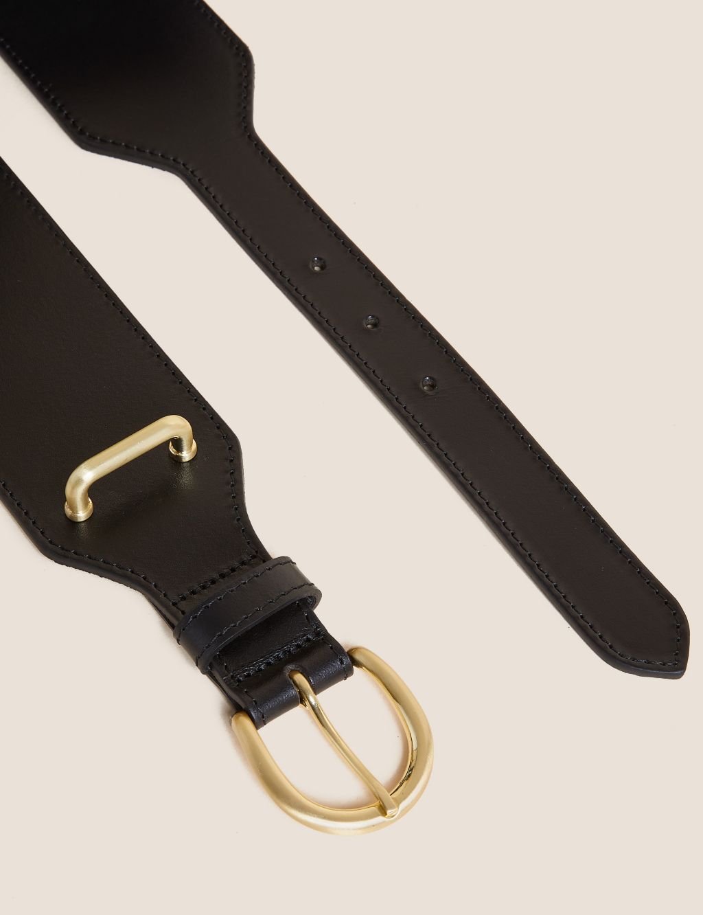Leather Wide Waist Belt image 2