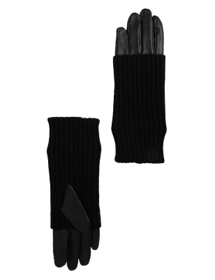 

M&S Collection Guantes de punto de pielWomens - Black, Black