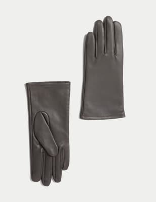 

Womens M&S Collection Lederhandschuhe mit wärmendem Futter - Grey, Grey