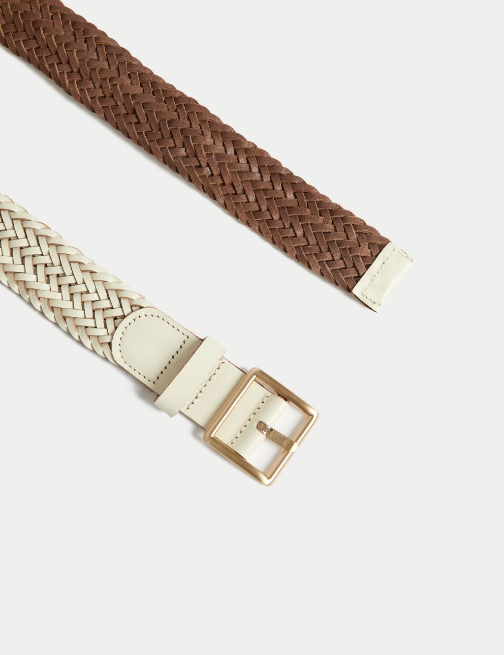 Leather Woven Jeans Belt image 2