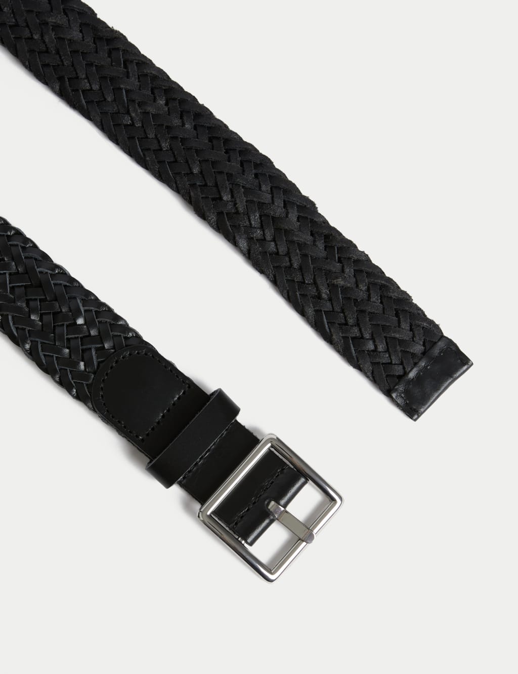 Leather Woven Jeans Belt image 2