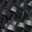 Leather Woven Jeans Belt - black