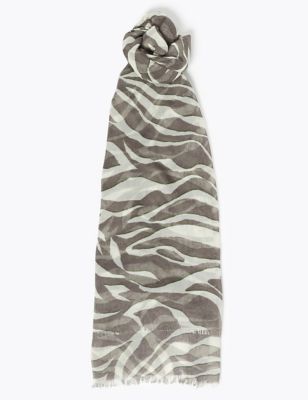 zebra print scarf