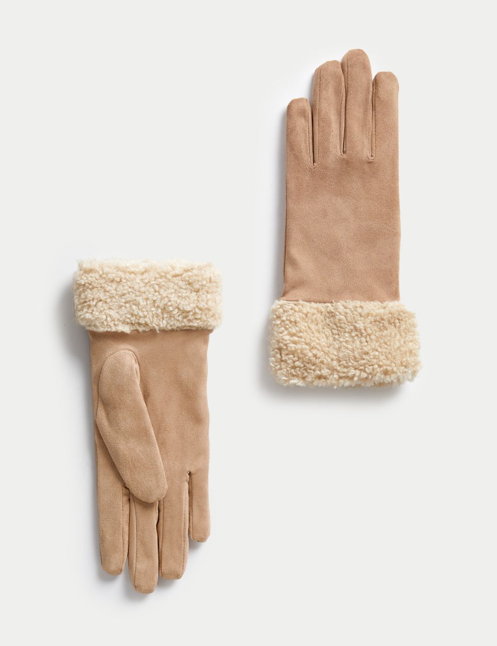 Faux Sheepskin Cuffed Gloves image 1