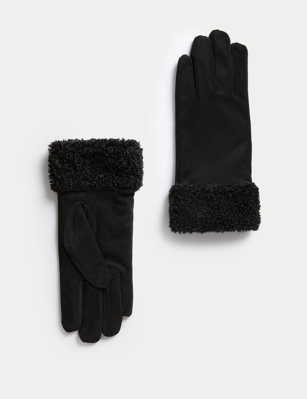 Faux Sheepskin Cuffed Gloves image 1