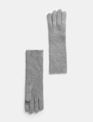 

Womens M&S Collection Knitted Gloves - Grey, Grey