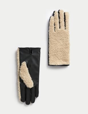 

M&S Collection Guantes de borreguitoWomens - Cream Mix, Cream Mix