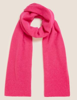 

Womens Autograph Pure Cashmere Knitted Scarf - Pink, Pink