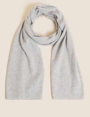 

Womens Autograph Pure Cashmere Knitted Scarf - Grey, Grey