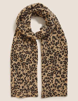 

Womens Autograph Pure Cashmere Animal Scarf - Camel Mix, Camel Mix