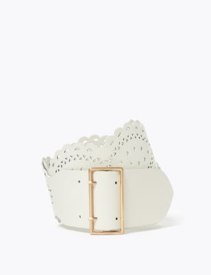 Brede heupriem van leer