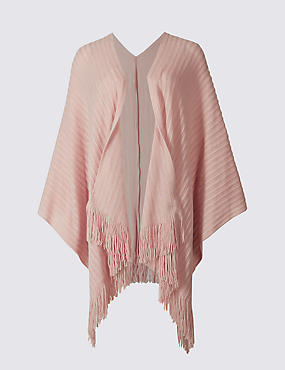 Womens Capes & Wrap Coats | Ladies Ponchos & Shawls | M&S