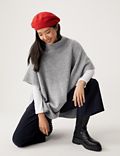 Knitted High Low Poncho