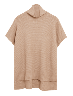 

Womens M&S Collection Gestrickter Poncho - Naturfarben, Naturfarben