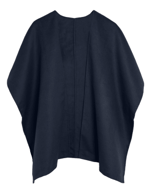 

Womens M&S Collection Woven Split Front Poncho - Navy, Navy