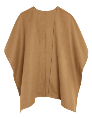 

Womens M&S Collection Woven Split Front Poncho - Tan, Tan