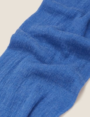 

Womens M&S Collection Woven Textured Large Shawl with Wool - Royal Blue, Royal Blue