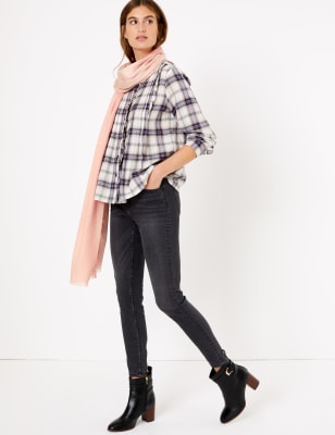 Pashminetta-sjaal met gespleten kleurblokken