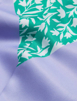 

Womens M&S Collection Schmaler Schal mit Blumenmuster - Grün Melange, Grün Melange