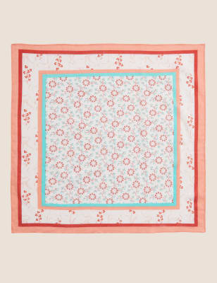 

Womens Per Una Pure Cotton Floral Bandana - Cream Mix, Cream Mix