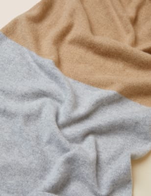 

Womens Autograph Pure Cashmere Colour Block Scarf - Grey Mix, Grey Mix