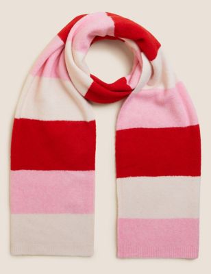 Knitted Striped Scarf - LT