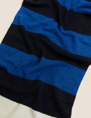 

M&S Collection Bufanda de punto con diseño de rayasWomens - Mezcla De Tonos Azules, Mezcla De Tonos Azules