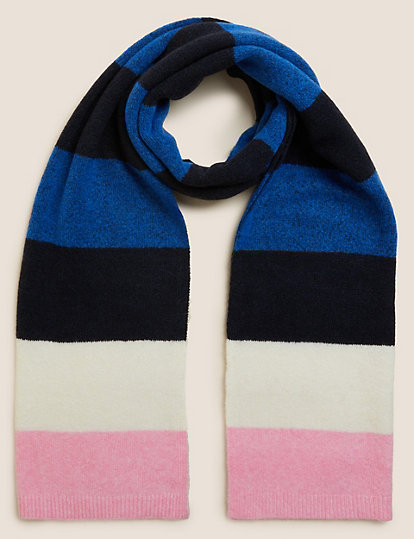 Knitted Striped Scarf