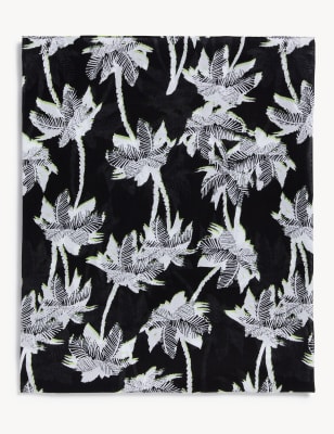 

Womens M&S Collection Pure Cotton Printed Sarong - Black/White, Black/White