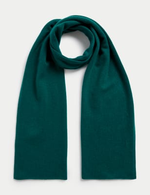 

Womens M&S Collection Pure Cashmere Scarf - Dark Green, Dark Green