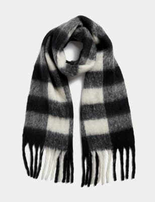 Brushed Fringed Scarf - HU