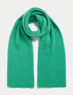 Knitted Ribbed Scarf - AL