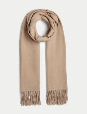 

Womens M&S Collection Gewebter, übergroßer Schal mit Quasten - Kamel, Kamel