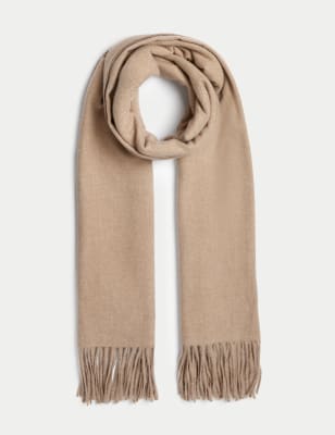 

Womens M&S Collection Woven Tassel Blanket Scarf - Camel, Camel