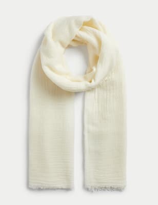 Woven Scarf with Wool - JP