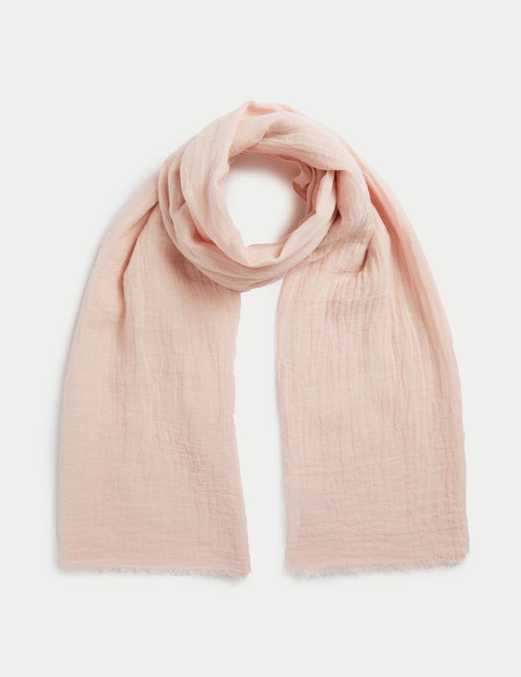 Linen Blend Textured Scarf