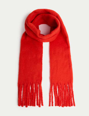 Brushed Colour Block Tassel Scarf 5 of 6