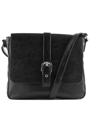 Faux Leather Messenger Bag | M&S Collection | M&S