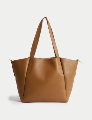 Leather Tote Bag, M&S Collection