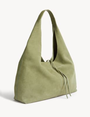 

Womens Per Una Suede Shoulder Bag - Khaki, Khaki