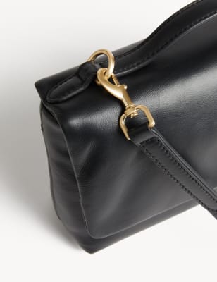 Leather Top Handle Cross Body Bag