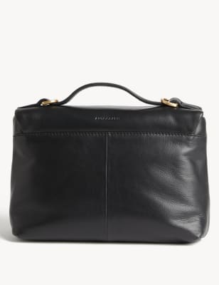 Leather Crossbody Bag with Top Handle