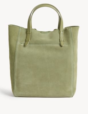 Olive store suede handbag